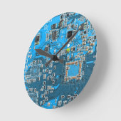 Printed Circuit Assembly PCB Blue Circuit Board Ronde Klok (Hoek)