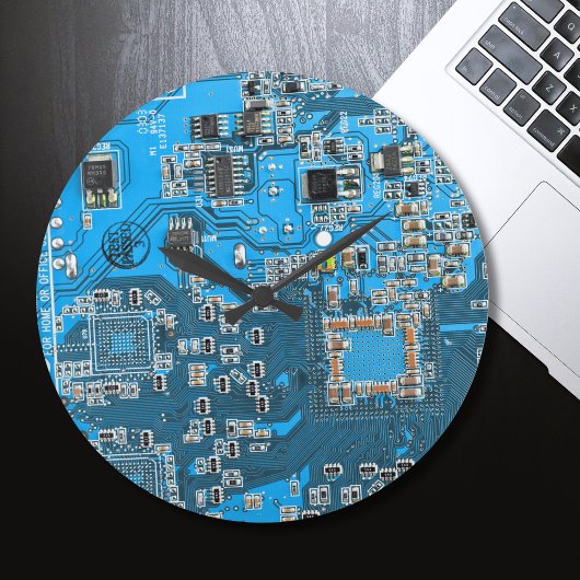 Printed Circuit Assembly PCB Blue Circuit Board Ronde Klok