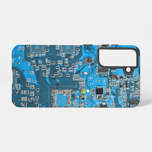 Printed Circuit Assembly PCB Blue Circuit Board Samsung Galaxy Hoesje (Achterkant horizontaal)