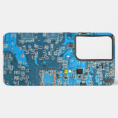 Printed Circuit Assembly PCB Blue Circuit Board Samsung Galaxy Hoesje (Linkerkant)