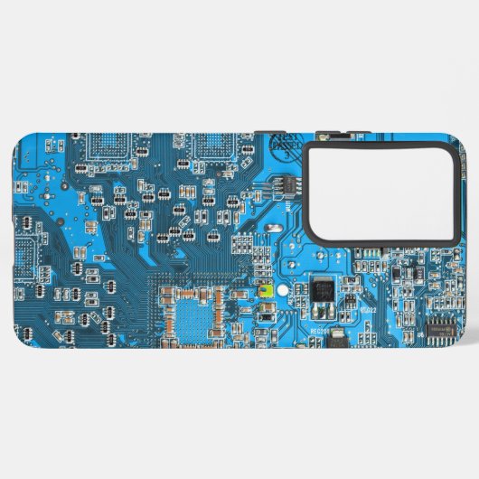 Printed Circuit Assembly PCB Blue Circuit Board Samsung Galaxy Hoesje (Linkerkant)