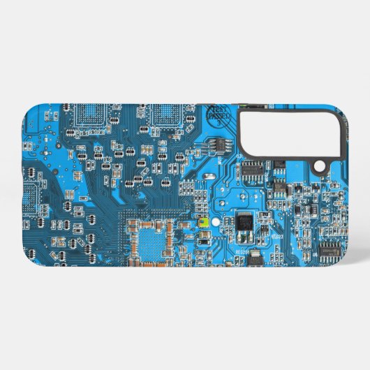 Printed Circuit Assembly PCB Blue Circuit Board Samsung Galaxy Hoesje (Achterkant horizontaal)