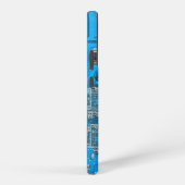 Printed Circuit Assembly PCB Blue Circuit Board Samsung Galaxy Hoesje (Rechterkant)