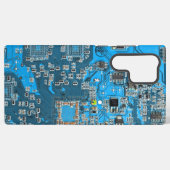 Printed Circuit Assembly PCB Blue Circuit Board Samsung Galaxy Hoesje (Achterkant horizontaal)