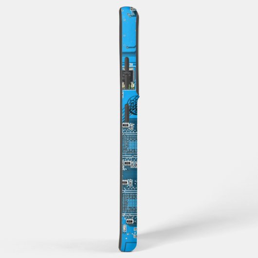 Printed Circuit Assembly PCB Blue Circuit Board Samsung Galaxy Hoesje (Rechterkant)