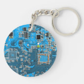 Printed Circuit Assembly PCB Blue Circuit Board Sleutelhanger (Achterkant)