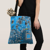 Printed Circuit Assembly PCB Blue Circuit Board Tote Bag (Dichtbij)