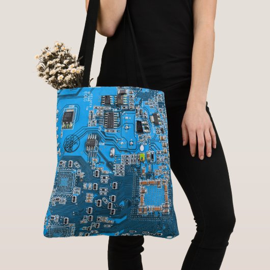 Printed Circuit Assembly PCB Blue Circuit Board Tote Bag (Dichtbij)