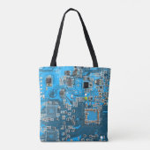 Printed Circuit Assembly PCB Blue Circuit Board Tote Bag (Achterkant)