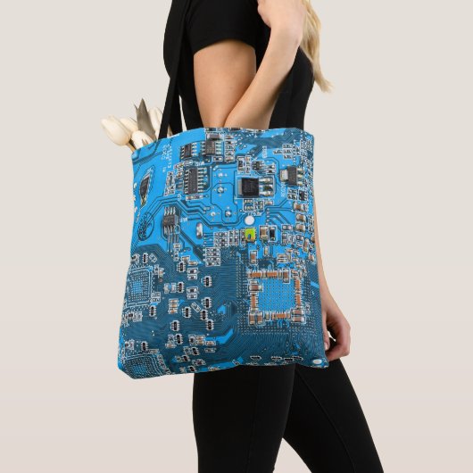 Printed Circuit Assembly PCB Blue Circuit Board Tote Bag (Dichtbij)