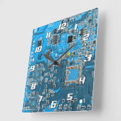 Printed Circuit Assembly PCB Blue Circuit Board Vierkante Klok (Hoek)