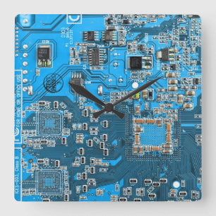 Printed Circuit Assembly PCB Blue Circuit Board Vierkante Klok