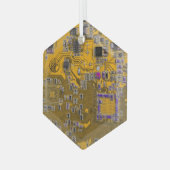 Printed Circuit Assembly PCB Circuit Board Sinaasa Glas Ornament (Voorkant links)