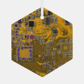 Printed Circuit Assembly PCB Circuit Board Sinaasa Glas Ornament (Achterkant)
