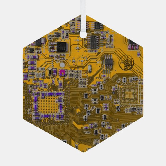 Printed Circuit Assembly PCB Circuit Board Sinaasa Glas Ornament (Achterkant)