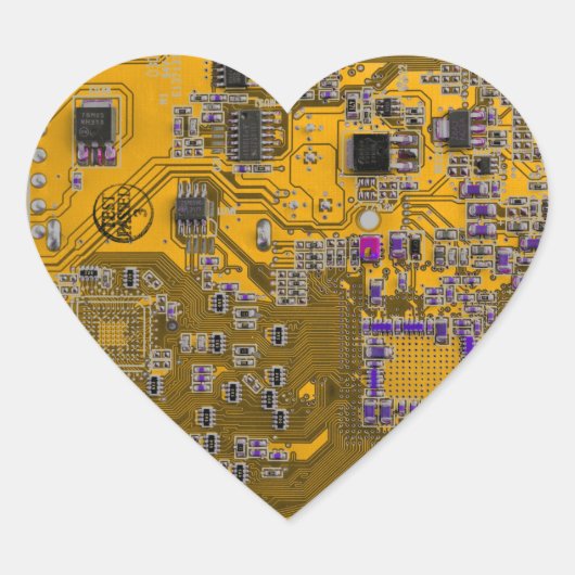 Printed Circuit Assembly PCB Circuit Board Sinaasa Hart Sticker (Voorkant)