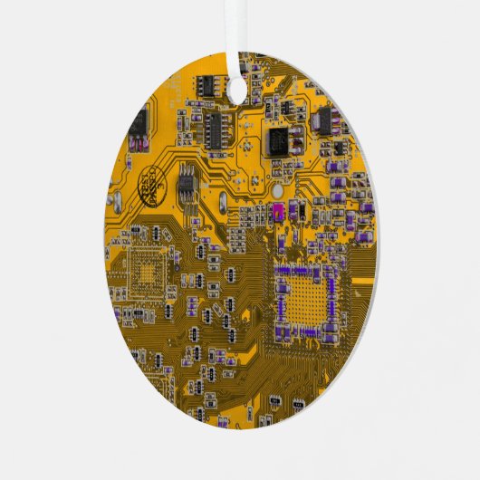 Printed Circuit Assembly PCB Circuit Board Sinaasa Metalen Ornament (Voorkant links)