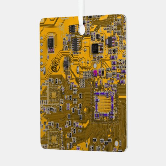 Printed Circuit Assembly PCB Circuit Board Sinaasa Metalen Ornament (Voorkant links)