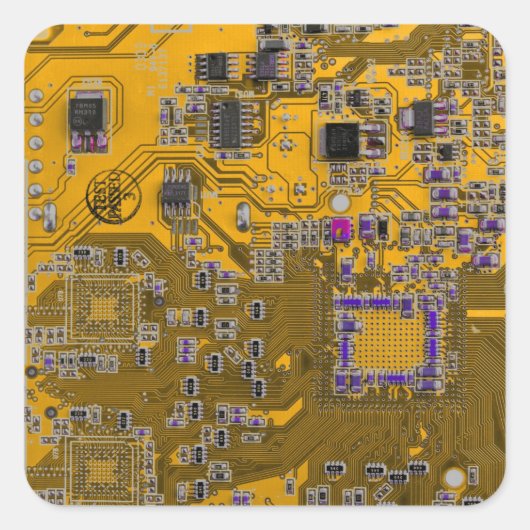Printed Circuit Assembly PCB Circuit Board Sinaasa Vierkante Sticker (Voorkant)