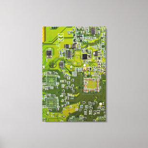 Printed Circuit Assembly PCB Green Circuit Board 2 Canvas Afdruk