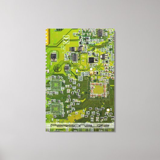 Printed Circuit Assembly PCB Green Circuit Board 2 Canvas Afdruk (Voorkant)