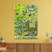 Printed Circuit Assembly PCB Green Circuit Board 2 Canvas Afdruk (Insitu (Woonkamer))