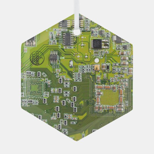 Printed Circuit Assembly PCB Green Circuit Board 2 Glas Ornament (Voorkant)