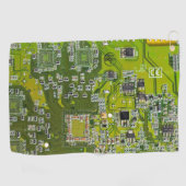 Printed Circuit Assembly PCB Green Circuit Board 2 Golfhanddoek (Horizontaal)