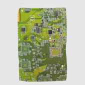 Printed Circuit Assembly PCB Green Circuit Board 2 Golfhanddoek (Voorkant)