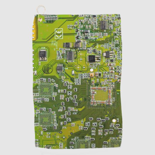 Printed Circuit Assembly PCB Green Circuit Board 2 Golfhanddoek (Voorkant)