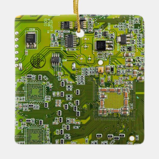 Printed Circuit Assembly PCB Green Circuit Board 2 Keramisch Ornament (Voorkant)