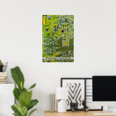 Printed Circuit Assembly PCB Green Circuit Board 2 Poster (Thuiskantoor)