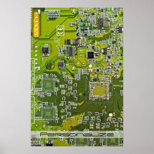 Printed Circuit Assembly PCB Green Circuit Board 2 Poster (Voorkant)