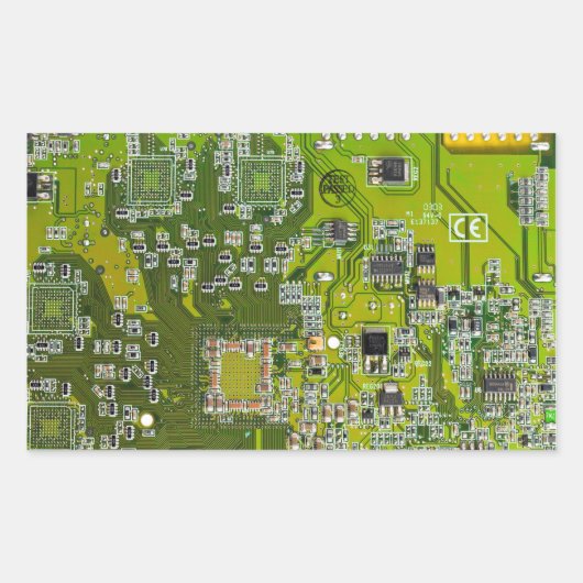 Printed Circuit Assembly PCB Green Circuit Board 2 Rechthoekige Sticker (Voorkant)