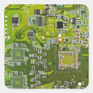 Printed Circuit Assembly PCB Green Circuit Board 2 Vierkante Sticker