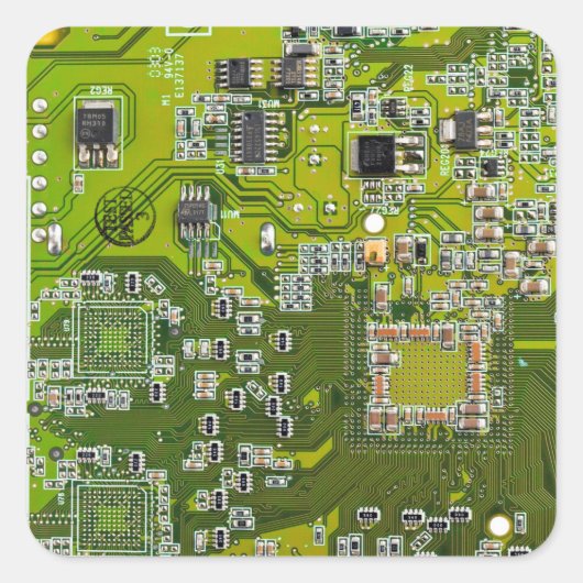 Printed Circuit Assembly PCB Green Circuit Board 2 Vierkante Sticker (Voorkant)