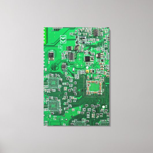 Printed Circuit Assembly PCB Green Circuit Board Canvas Afdruk (Voorkant)