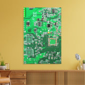 Printed Circuit Assembly PCB Green Circuit Board Canvas Afdruk (Insitu (Woonkamer))