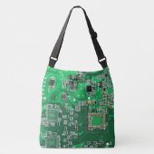 Printed Circuit Assembly PCB Green Circuit Board Crossbody Tas (Voorkant)
