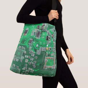 Printed Circuit Assembly PCB Green Circuit Board Crossbody Tas