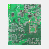 Printed Circuit Assembly PCB Green Circuit Board Fleece Deken (Voorkant)