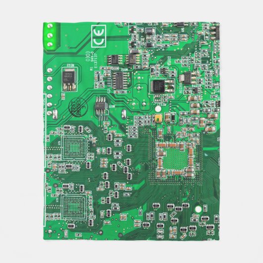 Printed Circuit Assembly PCB Green Circuit Board Fleece Deken (Voorkant)
