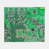 Printed Circuit Assembly PCB Green Circuit Board Fleece Deken (Voorkant (Horizontaal))
