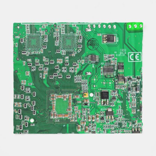 Printed Circuit Assembly PCB Green Circuit Board Fleece Deken (Voorkant (Horizontaal))