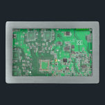 Printed Circuit Assembly PCB Green Circuit Board Gesp<br><div class="desc">PCB Circuit Board geschenken voor geeks of geschenken voor nerds. Hier is er een voor de Computer Nerd of Geeks in ons allemaal. Geek Out uw Nerd met deze Printed Circuit Assembly PCB Elektronische Circuit Board. Dit is een close-up afbeelding van een printplaat of printplaat.</div>