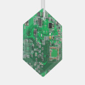 Printed Circuit Assembly PCB Green Circuit Board Glas Ornament (Voorkant Rechts)