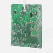 Printed Circuit Assembly PCB Green Circuit Board Glas Ornament (Voorkant links)