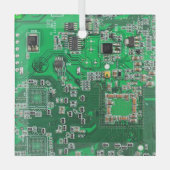 Printed Circuit Assembly PCB Green Circuit Board Glas Ornament (Voorkant)