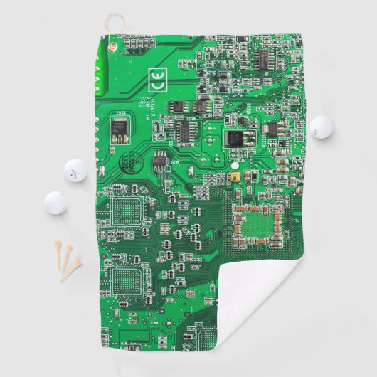 Printed Circuit Assembly PCB Green Circuit Board Golfhanddoek (Insitu)