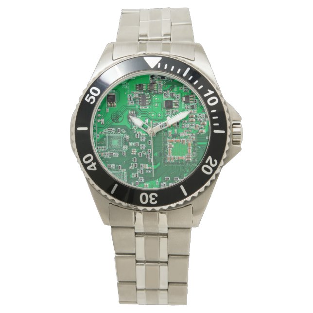 Printed Circuit Assembly PCB Green Circuit Board Horloge (Voorkant)